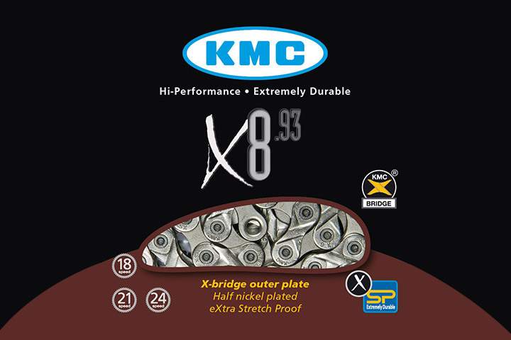 Цепь велосипедная KMC X8.93